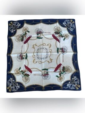 Celine White and Gold Decorative Scarf